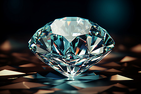 水晶钻石冰晶奢华的一颗钻石在背景