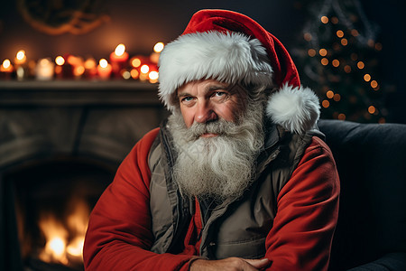 庆祝圣诞节的圣诞老人背景图片
