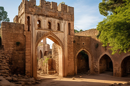 历史悠久的摩洛哥古遗址建筑图片