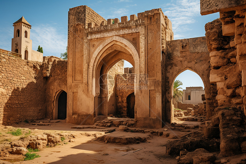 古老的摩洛哥古遗址建筑图片