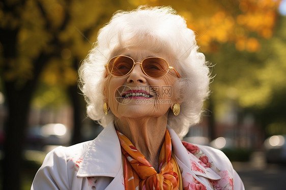 充满活力的老年女士图片