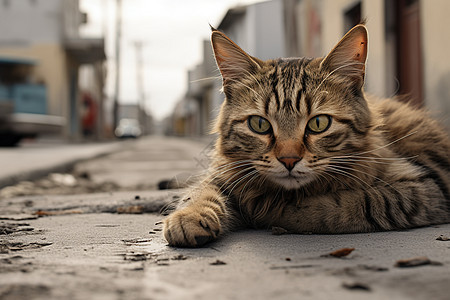 户外萌宠的小猫咪背景图片