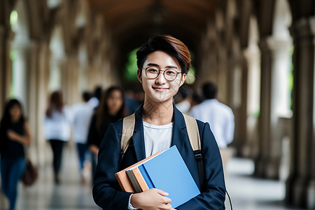 充满活力的男大学生图片