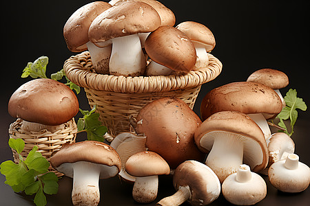 鲜美可口的菇类拼盘背景图片