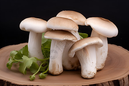 烹饪美食的蘑菇食材背景图片