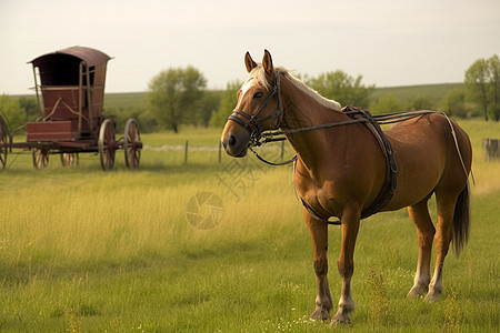 农场中的马匹图片