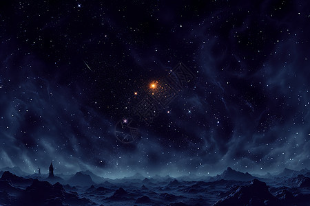 夜空中的璀璨星光背景图片
