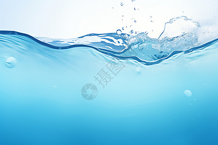 蓝色水波的荡漾背景图片