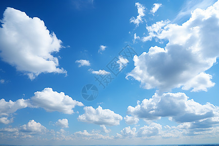 朗朗蓝天白云飘飘的美丽景观图片