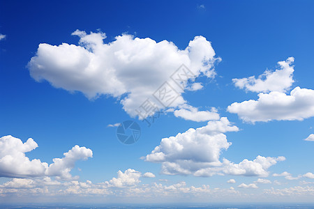 白云点缀的天空景观背景图片