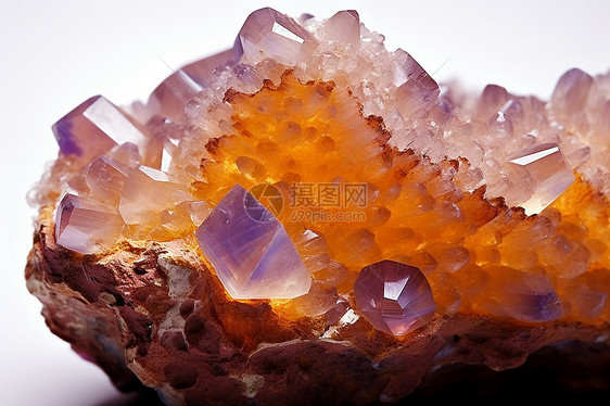 一簇水晶矿石图片