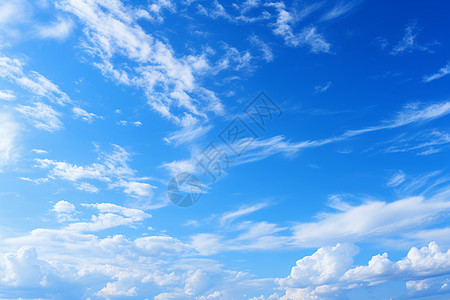 卡通白云云朵蓝天白云的自然美景背景