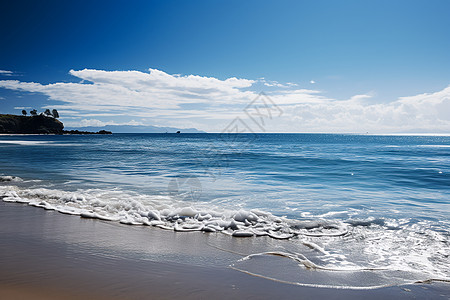 海滩上的波浪背景图片