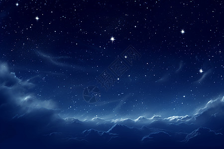 星光璀璨的夜空图片