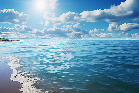 夏日美丽的大海背景图片