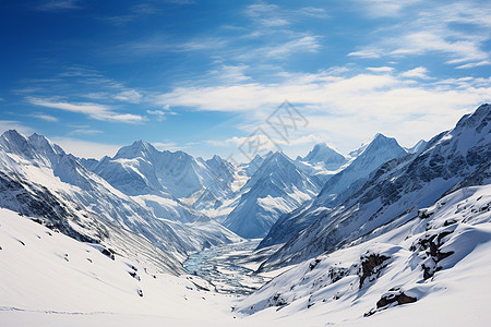 美丽壮观的雪山图片