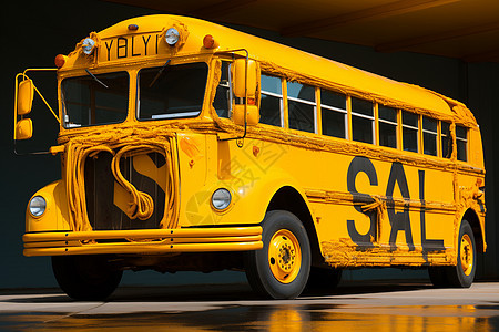 黄色学校巴士图片