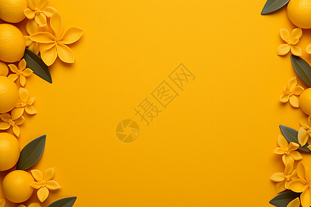 明亮的黄色花卉背景图片