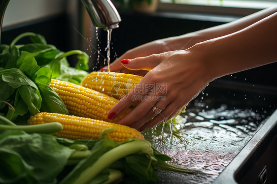 清洗田园菜食图片