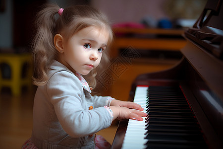 乐器课堂上的小女孩图片