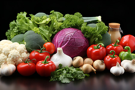 五彩缤纷的新鲜蔬菜图片