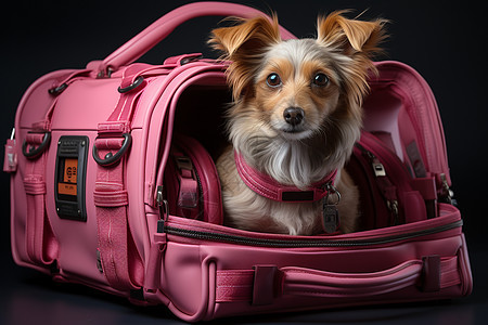 粉色包包中的宠物图片