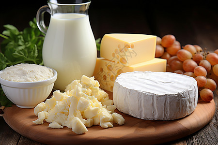 美味的牛奶奶酪图片