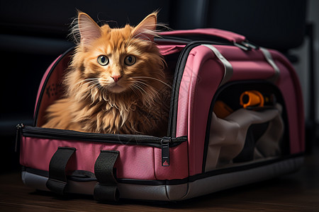托运箱里的猫咪图片