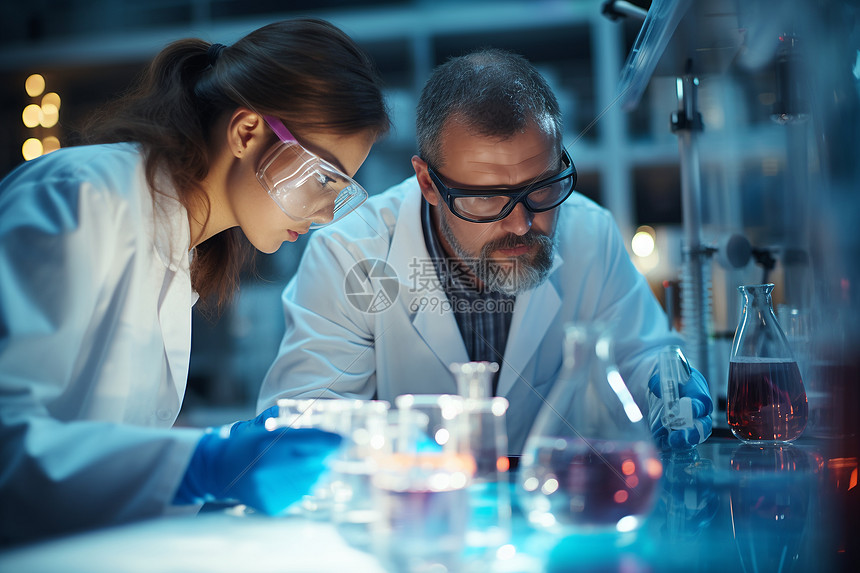 生物医学实验室中的研究人员高清图片下载-正版图片600849719-摄图网
