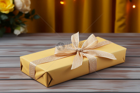 黄色礼物盒子图片