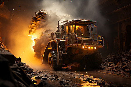 煤矿中的卡车图片