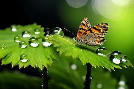 翠叶舞蝶的美丽景观图片