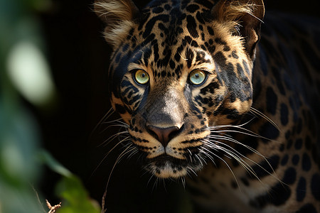 豹子的蓝眼睛野性与美丽图片