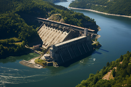 丽水工程的水力发电大坝图片