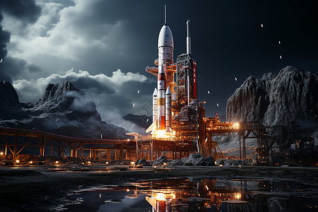 火箭回收站背景图片