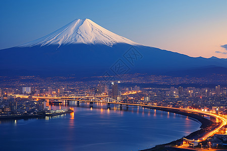 美丽的富士山背景图片