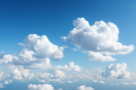 晴空白云背景图片