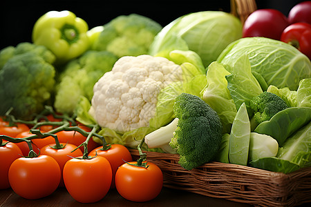 蔬菜篮子里的蔬菜图片