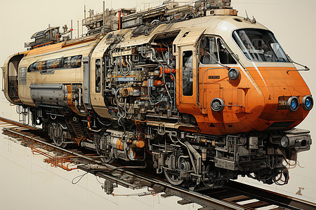设计的列车设计图背景图片