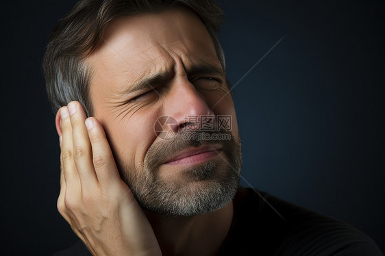 牙痛的男性图片