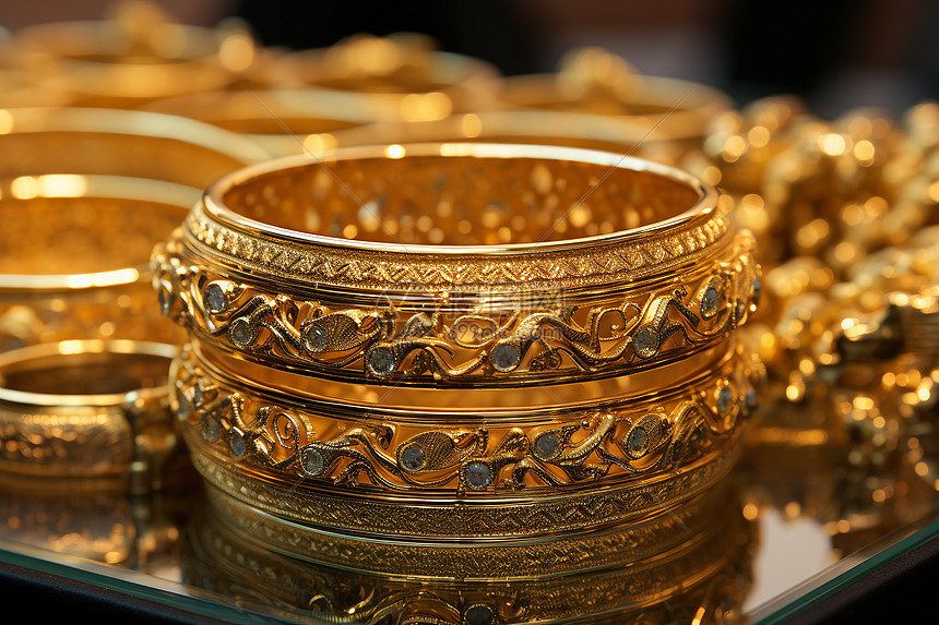 精美的黄金饰品高清图片下载-正版图片600853072-摄图网