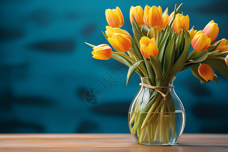 花瓶里的郁金香图片