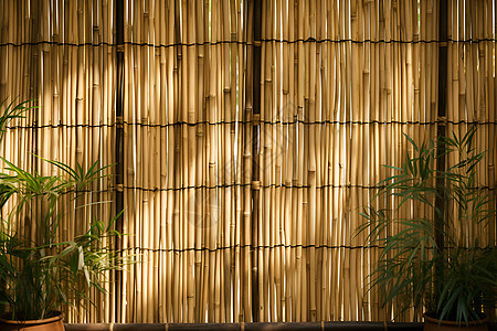 竹子围墙背景图片