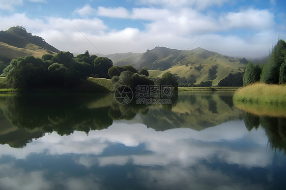 湖光山色的风景图片