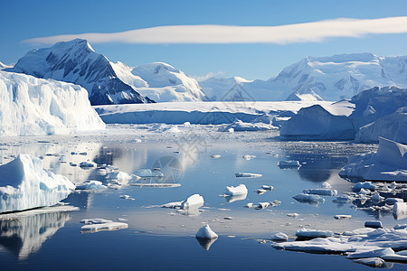 全球变暖导致的冰川融化现象背景图片