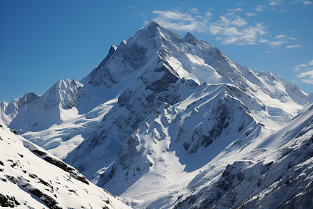 冰雪皑皑的高山图片