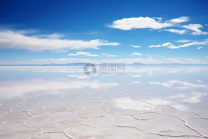 著名的的茶卡盐湖景观图片