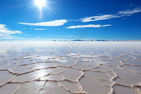 天然的盐湖景观高清图片