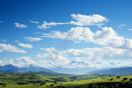 风景如画的绿色山谷景观背景图片