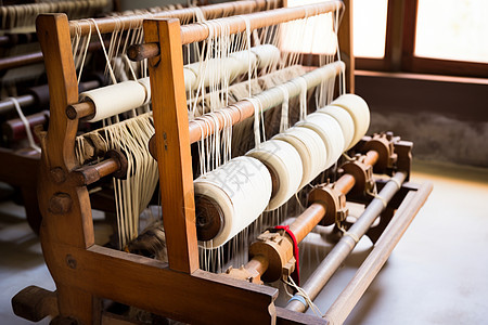 传统工艺的纺织厂图片